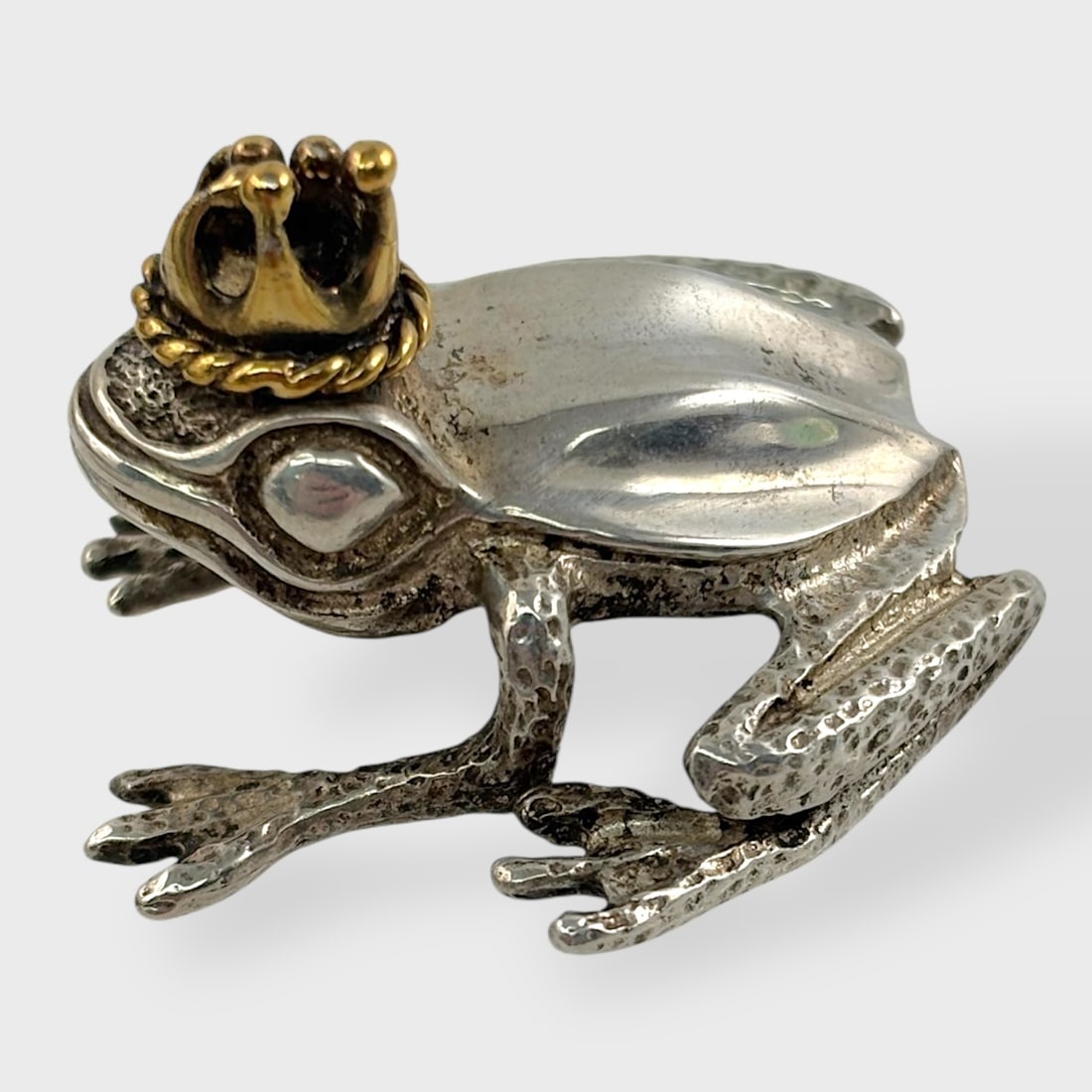 Fine Sterling Silver Frog Prince Pendant: Weighs approx. 19.7 grams. Measures approx. 1 1/4” x 1 5/8”. We do not provide in-house shipping! We have a partnership with our local UPS Store which offers a simple pack and ship process
