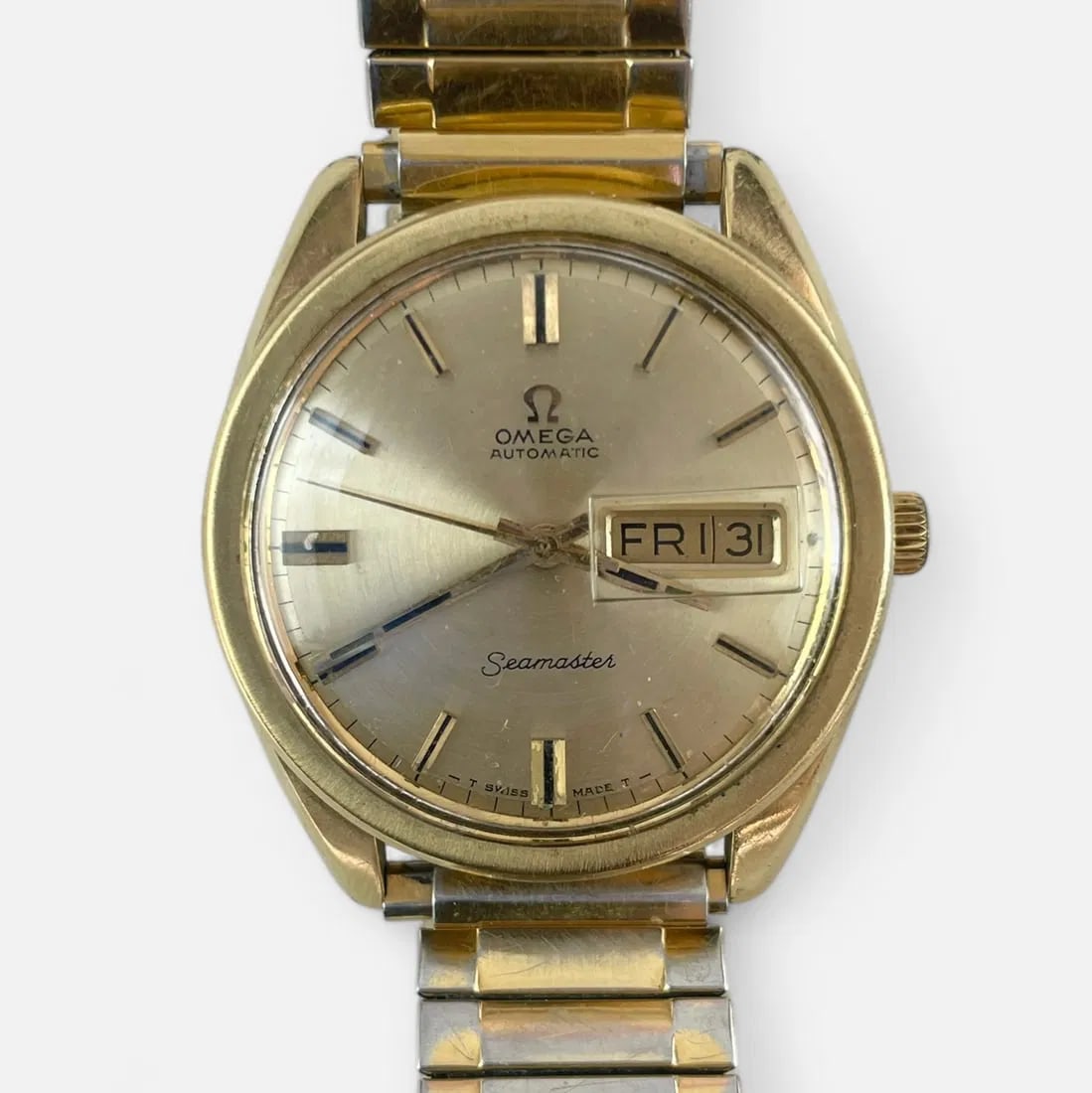 Vintage Omega Seamaster Day Date Automatic Wristwatch GF Stainless 24j Cal.752 (1 of 9)