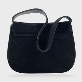 Bally Black Suede Handbag w/ Dust Bag