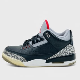 Nike Air Jordan 3 Retro OG Size 10.5 w/ Black, Fire Red, And Cement Grey w/ Original Box