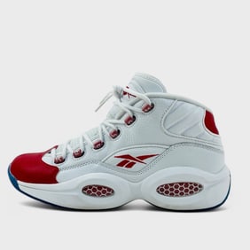 Reebok Question Mid "White/Pearlized Red"  Size 10.5