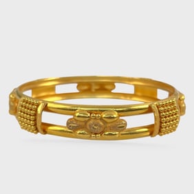 Fine 22K Yellow Gold Bangle Bracelet