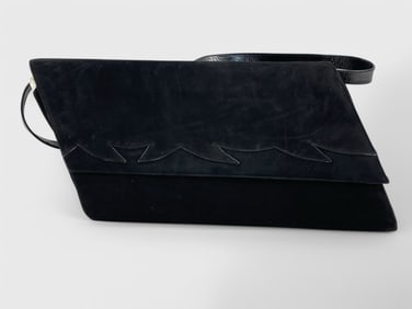Bally Black Suede Handbag w/ Dust Bag