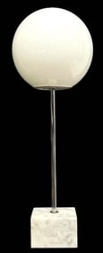 Robert Sonnemon Style Space Age 1970s MCM Chrome Lollipop Table Lamp