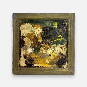 Sepp Hodlmoser "Salzburg Festung" 1957 Austria Miniature Oil on Board Framed Painting