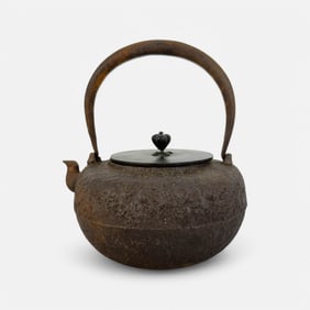 Antique Japanese Meiji Iron Kettle Teapot