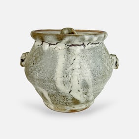 Japanese Studio Art Pottery Lidded Jar
