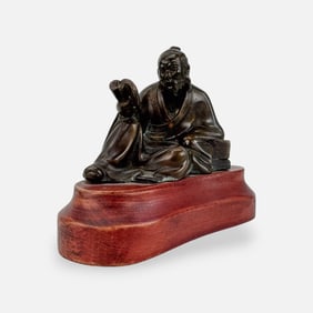 Chinese Scholar Bronze Sculpture
