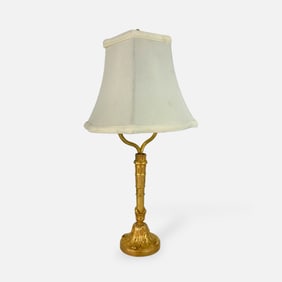 French Louis XVI Style Gilt Bronze Small Table Lamp