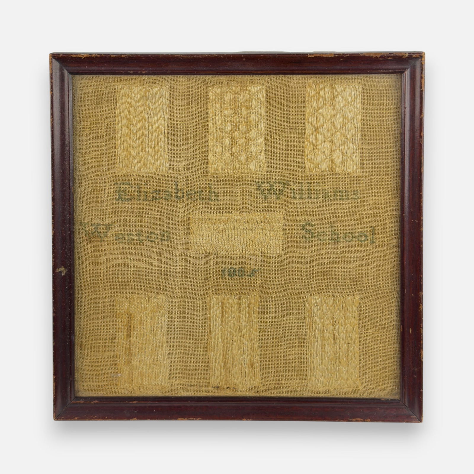 Antique 1805 Elizabeth Williams Weston School Needlework Textile Sampler Framed (1 of 5)