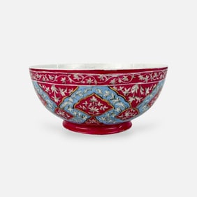 Antique Imperial Russian Francis Gardner Porcelain Hand Decorated Bowl