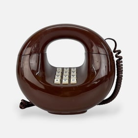 Vintage Western Electric Round Donut MCM Push Button Modernist Phone