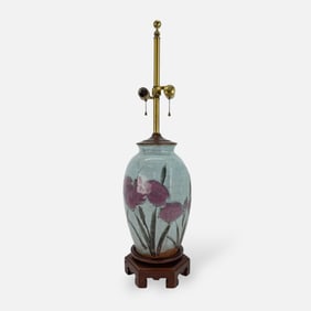20thC Japanese Studio Art Pottery Stoneware Table Lamp