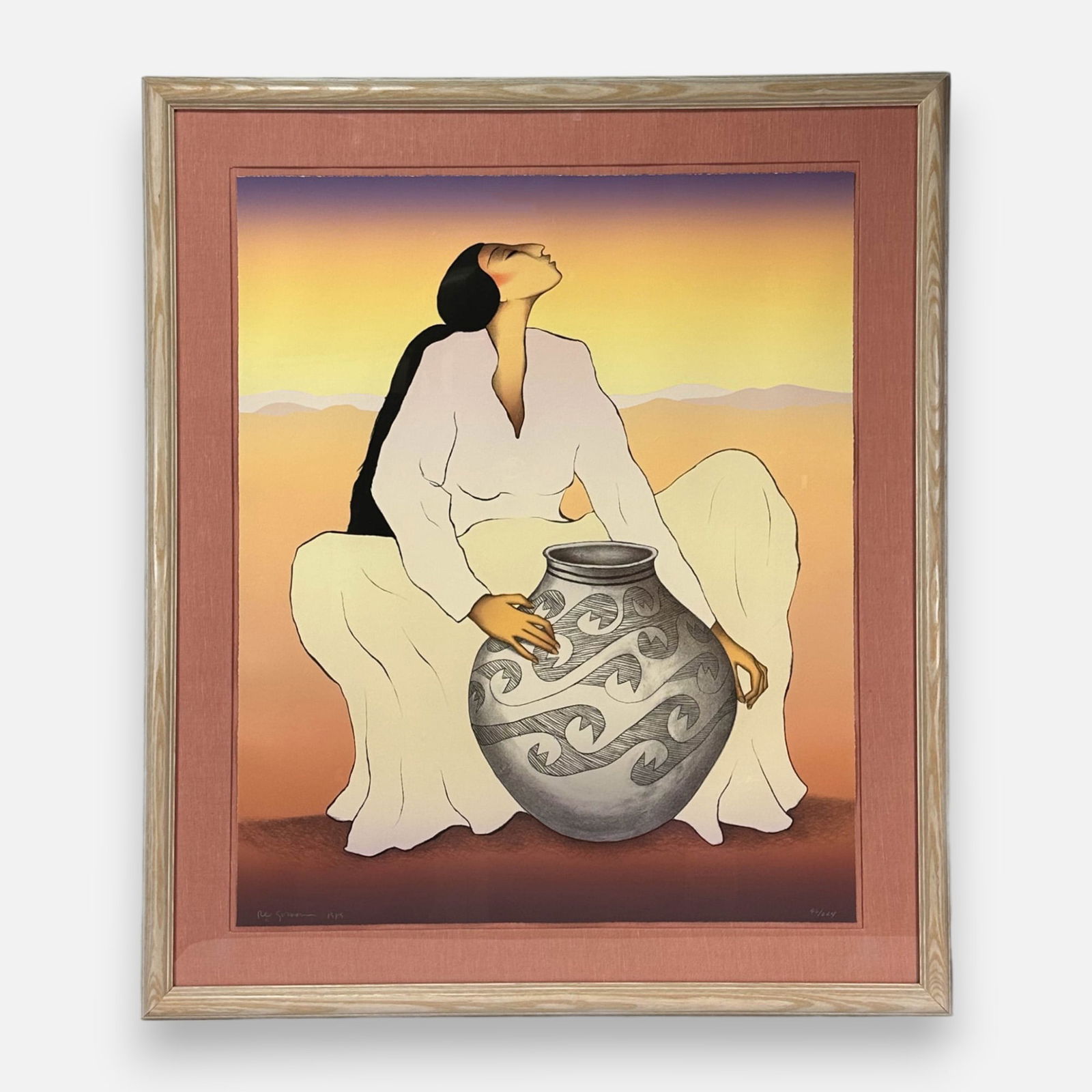 R.C. Gorman "Salina" Large Native American Navajo Lithograph Framed Print (1 of 8)