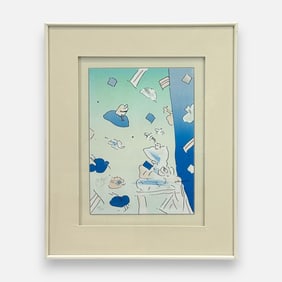 Peter Max "Pique Dame" 1979 Signed Limited Edition Serigraph Framed Print