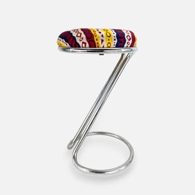 Gilbert Rohde Original 1930s Troy Sunshade Tubular Chrome Machine Age Z Stool