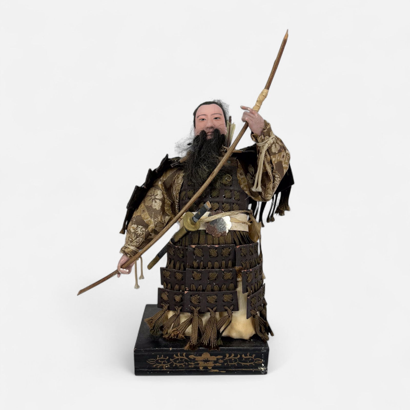 Antique 19thC Japanese Ningyo Samurai Warrior Doll (1 of 6)