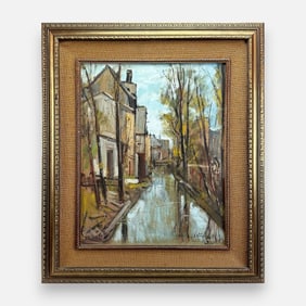 Antonio Asturi 1972 Mixed Media Painting on Artist Board Framed