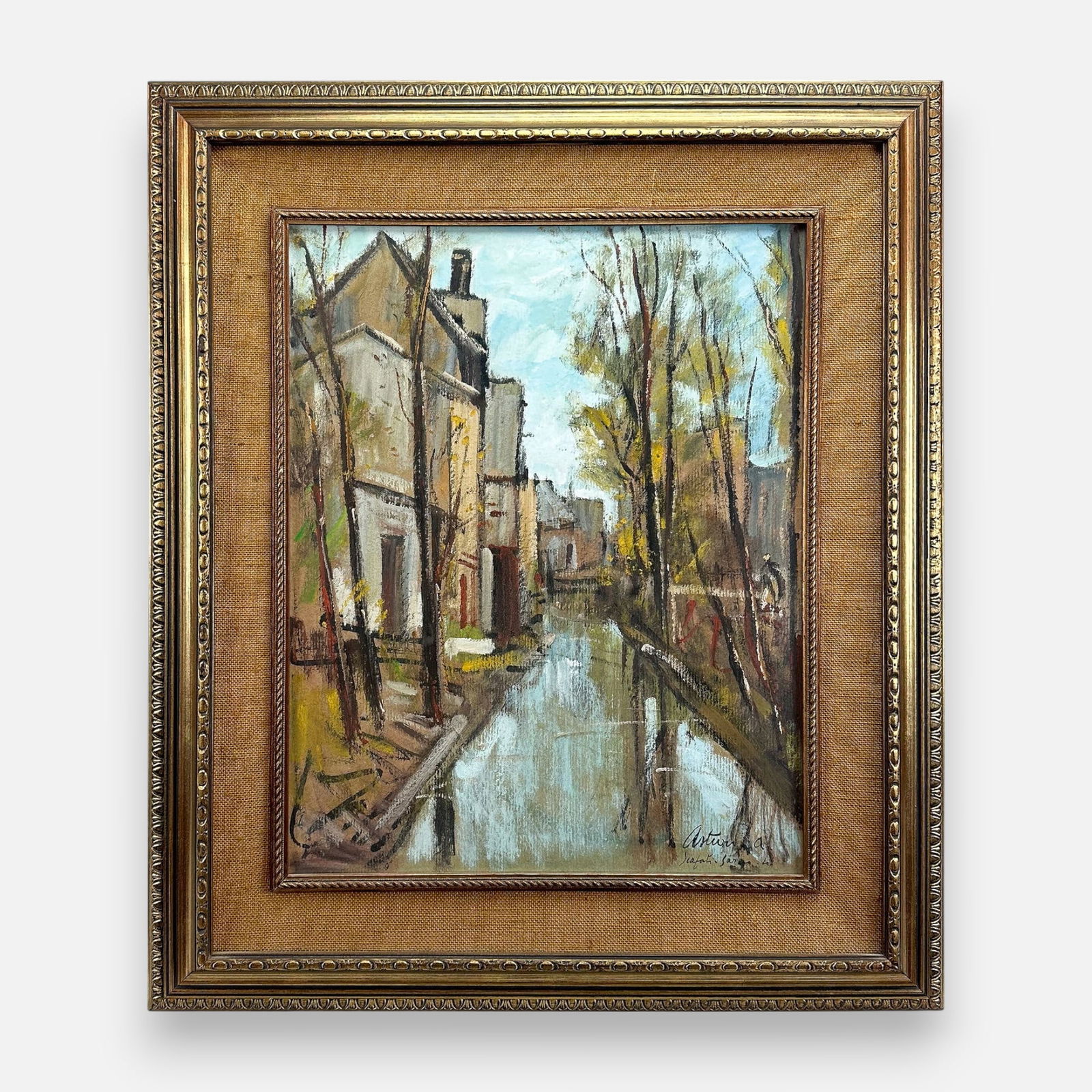 Antonio Asturi 1972 Mixed Media Painting on Artist Board Framed (1 of 8)