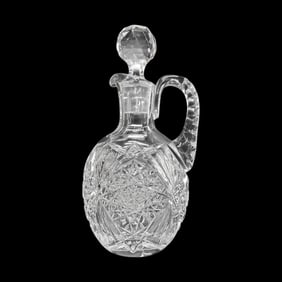 American Brilliant Cut Glass Cruet Decanter