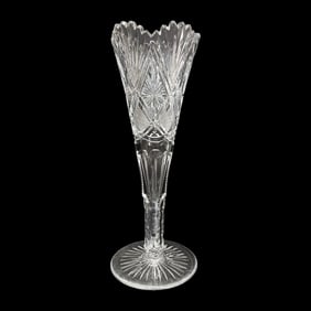 American Brilliant Cut Glass Vase