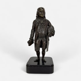 Antique 19thC Bronze Figure of Benjamin Franklin