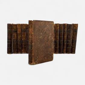 Sixteen Antique 18thC Leather Bound Books