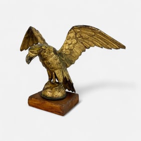 Antique American Eagle Gilt Copper Sculpture