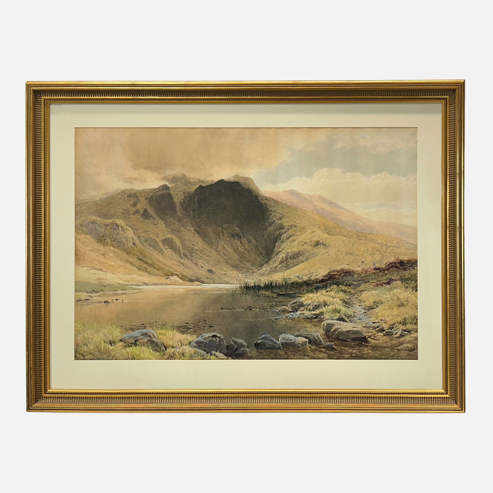 Frederick Clive Newcome 1872 Large Mountainous Stream Landscape Watercolor Painting (1 of 7)