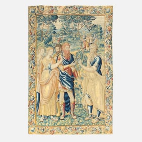 Antique 9' 16th/17thC Flemish Woven Silk & Wool Tapestry