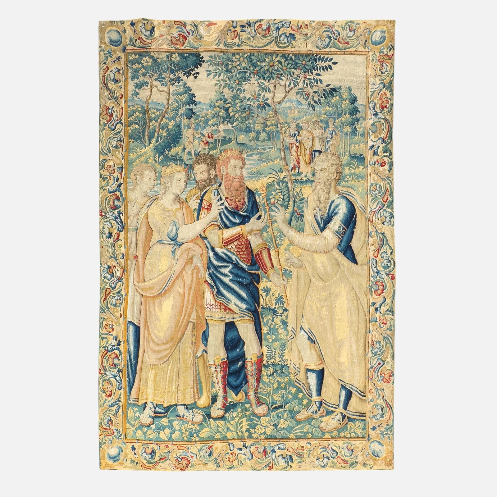 Antique 9' 16th/17thC Flemish Woven Silk & Wool Tapestry (1 of 11)