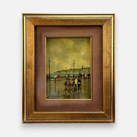 Artist Signed Oil on Board Framed Painting