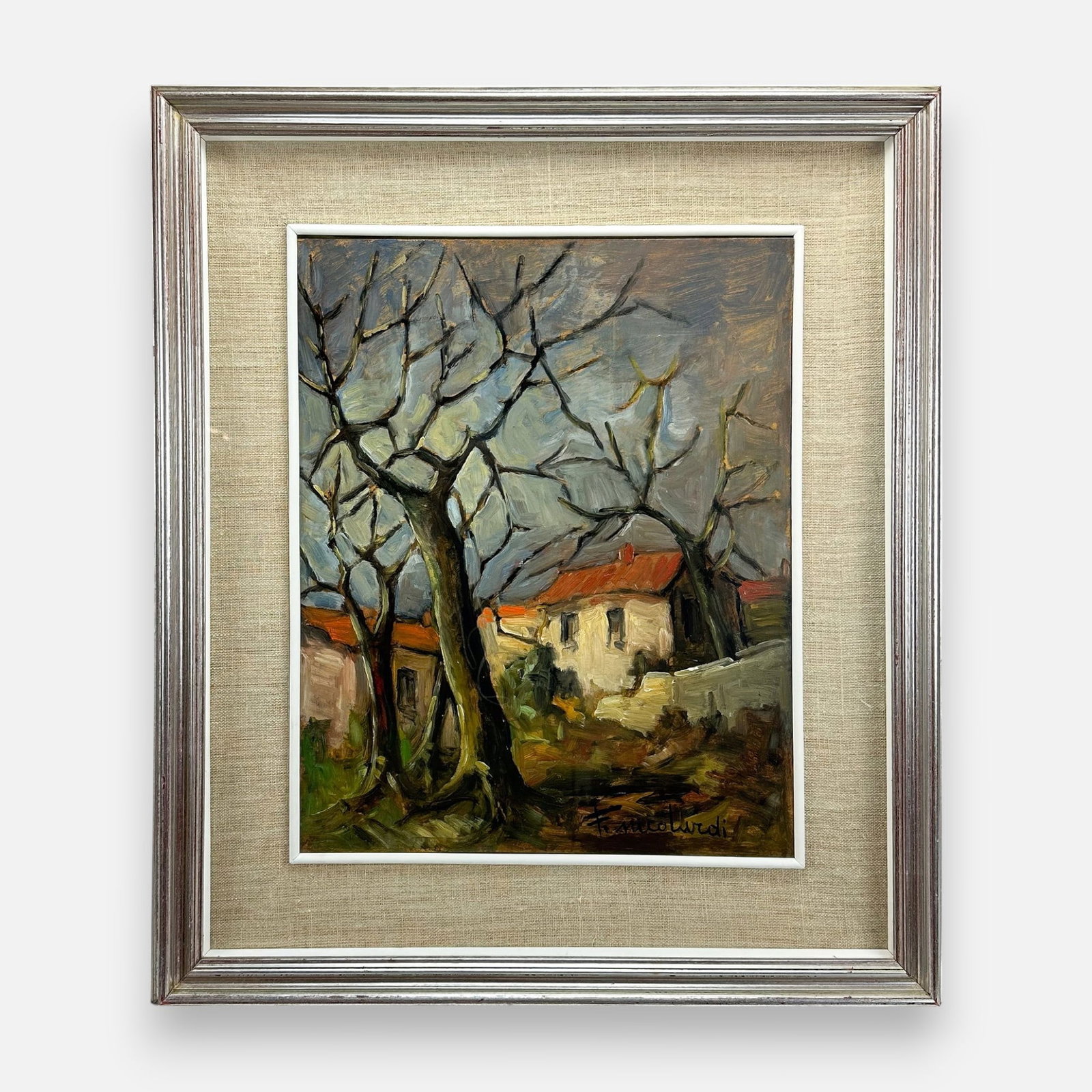 Francesco Nicolardi Italian Oil Painting Framed: Signed "F. Nicolardi" in black lower right. Approx. painting size 19" x 15". Simple integrated shipping with LiveAuctioneers LiveShipping is now available. Bidders may still arrange their own shipping