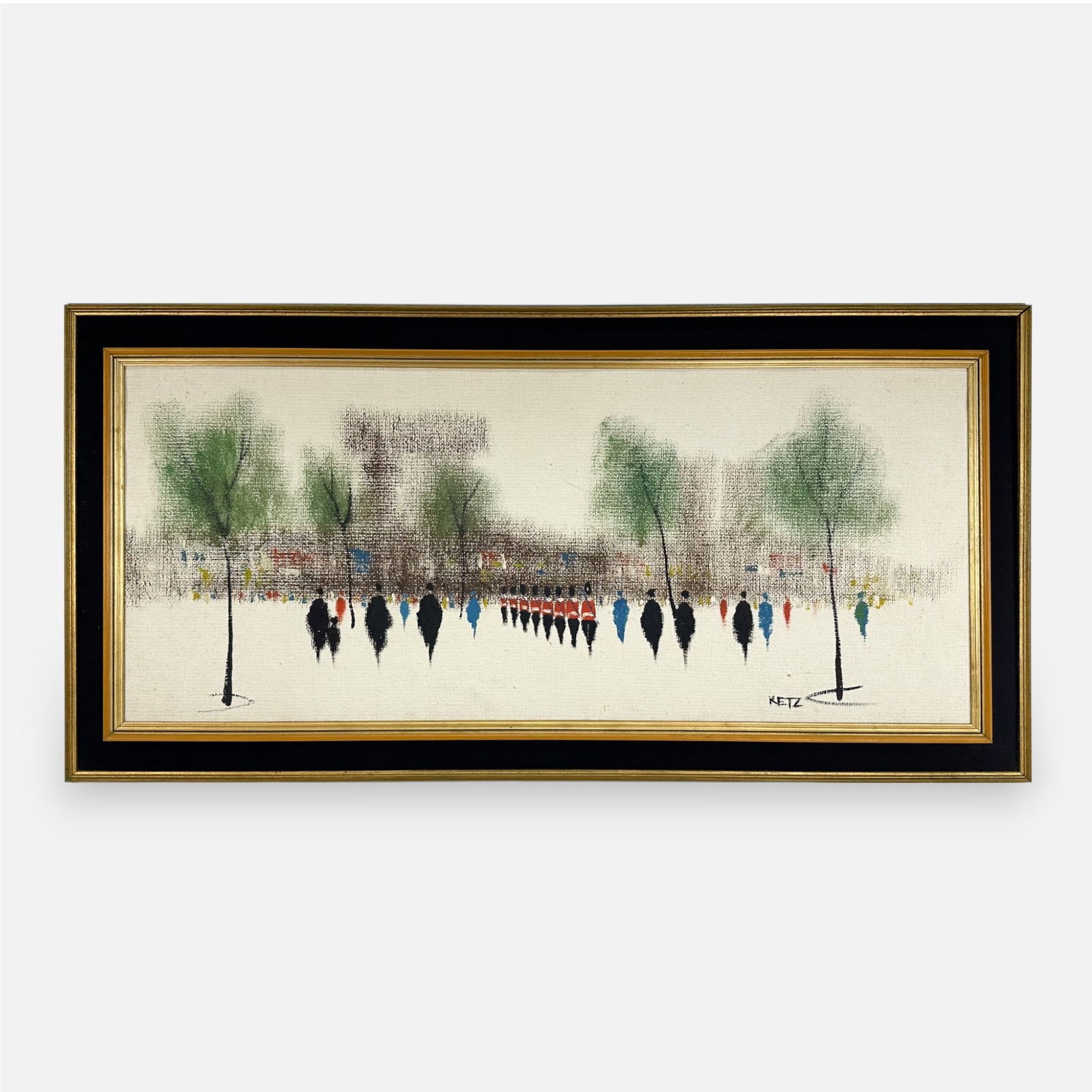 Fritz Ketz Large German Expressionist Oil on Canvas Framed Painting (1 of 6)