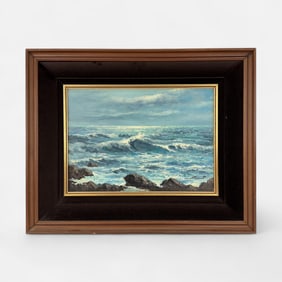 Nicola "Zanni" Ianniello Coastal Scene Oil on Board