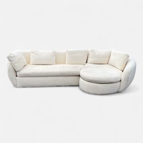 Milo Baughman Style Thayer Coggin Postmodern 2-Piece Sectional Sofa