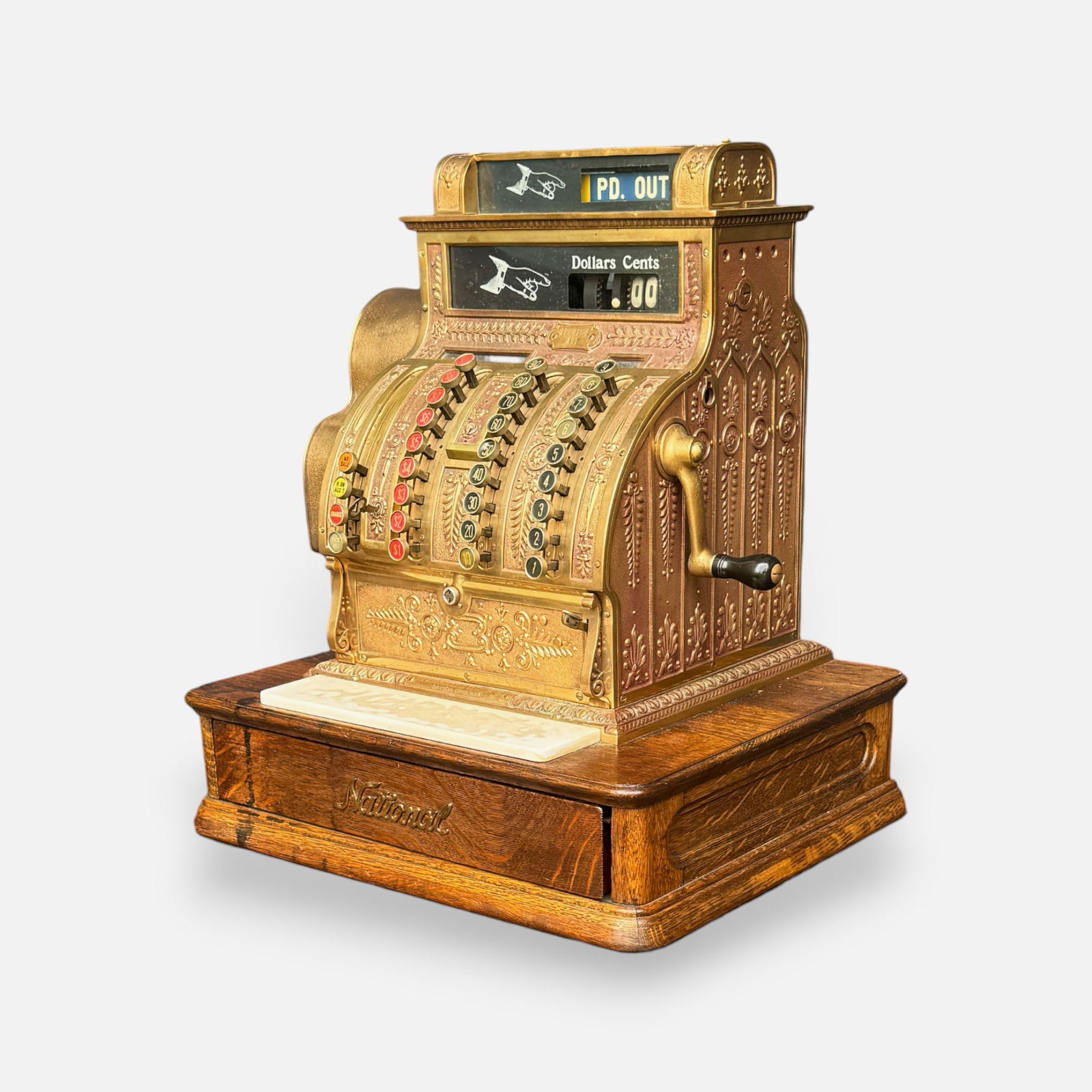 Antique Brass National Cash Register Model 421 (1 of 13)