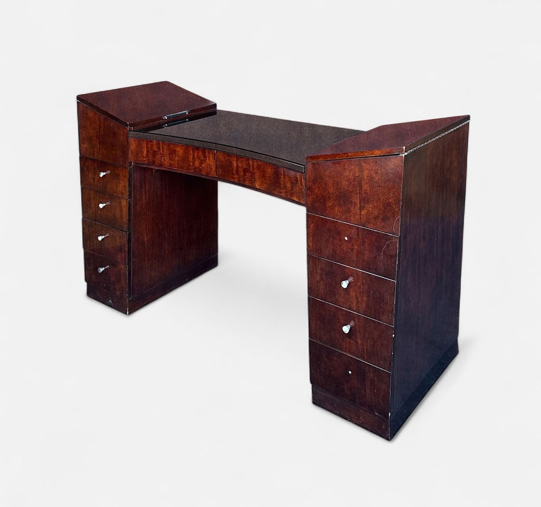 Hickory White "Gramercy" Art Deco Style Vanity Desk (1 of 8)