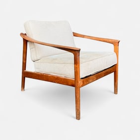 Folke Ohlsson Mid Century Danish Modern Teak Lounge Chair
