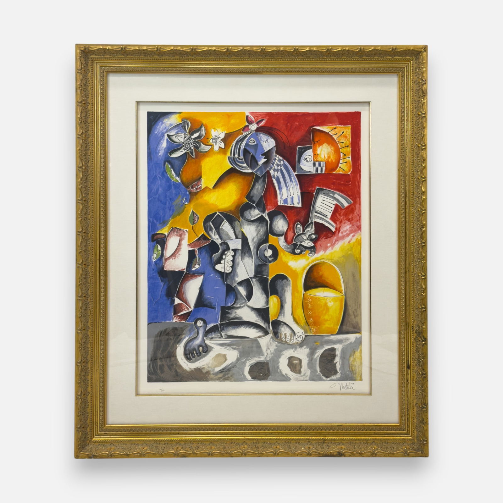 Alexandra Nechita "Buckets of Detangler" Large Lithograph Framed Print (1 of 6)