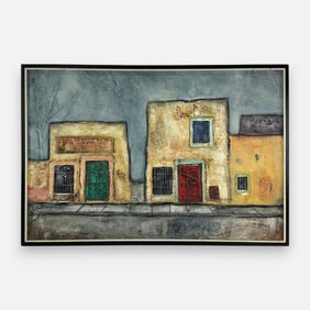 Efren Ordonez Mixed Media on Canvas Framed Painting