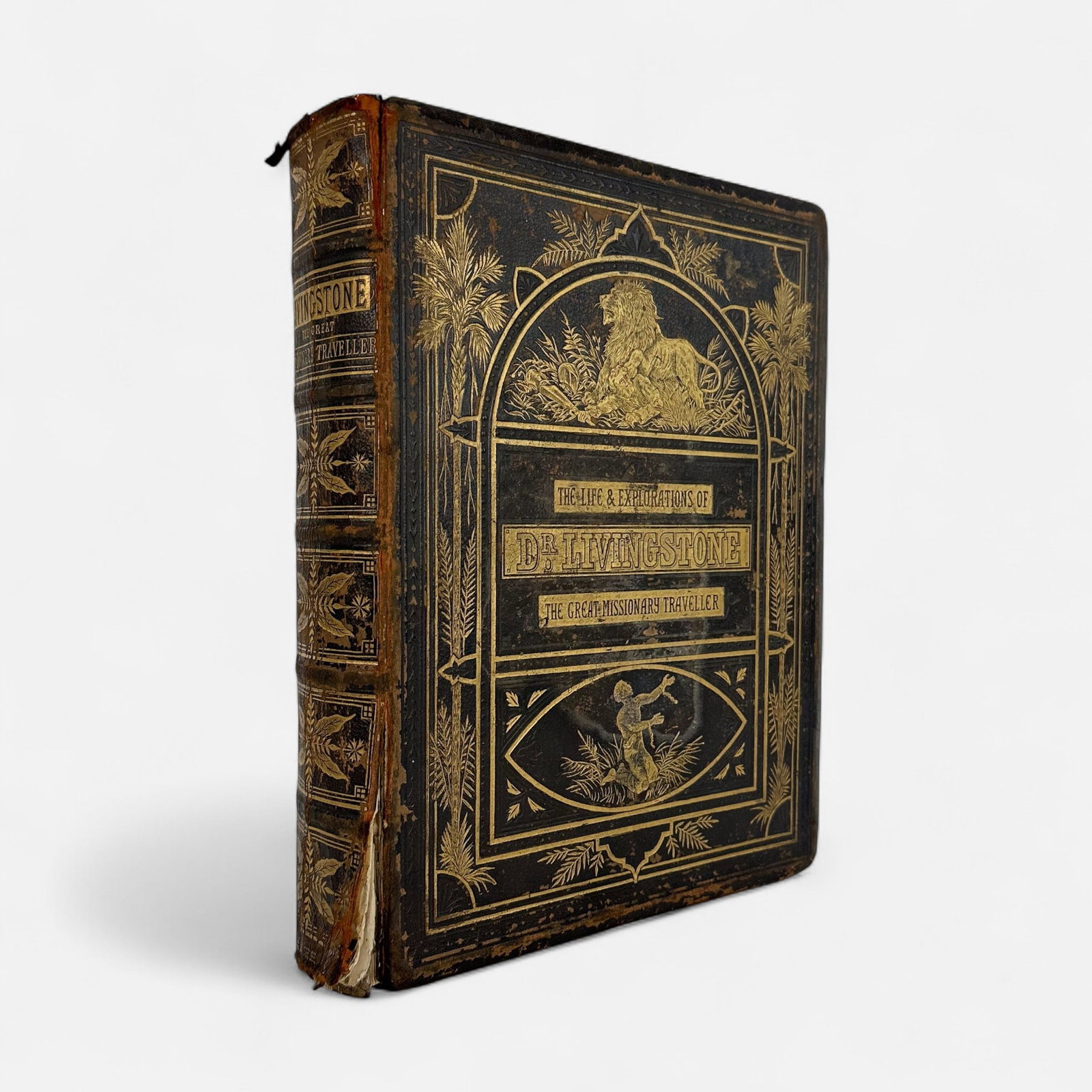 "The Life and Explorations of David Livingstone, LL.D." Antique 19thC Illustrated Hard Cover Murdoch: Fair overall condition, with shown foxing, partial board seperation, mildew, external wear. IMPORTANT: Pickups and shipping for this auction will not begin until after Labor Day. Pickup appointments w
