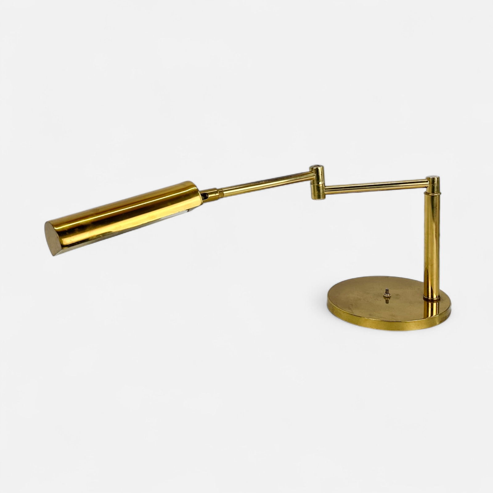 Vintage 1960s MCM Koch & Lowy Brass Swing-Arm Modernist Table Desk Lamp (1 of 7)