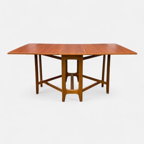 Bendt Winge Norweigan Modern MCM Teak Gate-Leg Drop Leaf Table