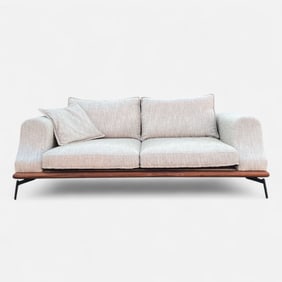 PM Club Contemporary Modernist Designer Two-Seat Sofa