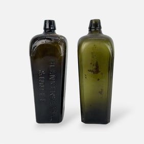 Two Antique 18thC Shipwreck Gin Shipwreck Bottles, Blankenheym & Nolet
