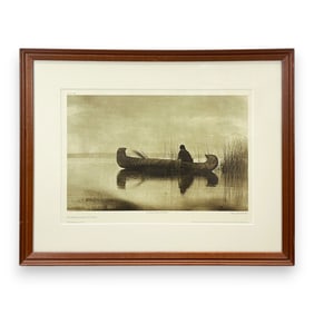 Edward Curtis "Kutenai Duck Hunter" Framed Print