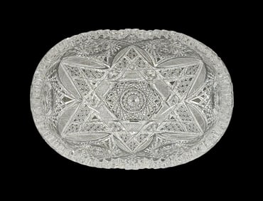 Antique American Brilliant Cut Glass Bowl, Late 19th Century