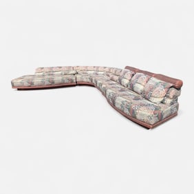 Preview Vladimir Kagan Style Huge Postmodern Serpentine Sectional Sofa