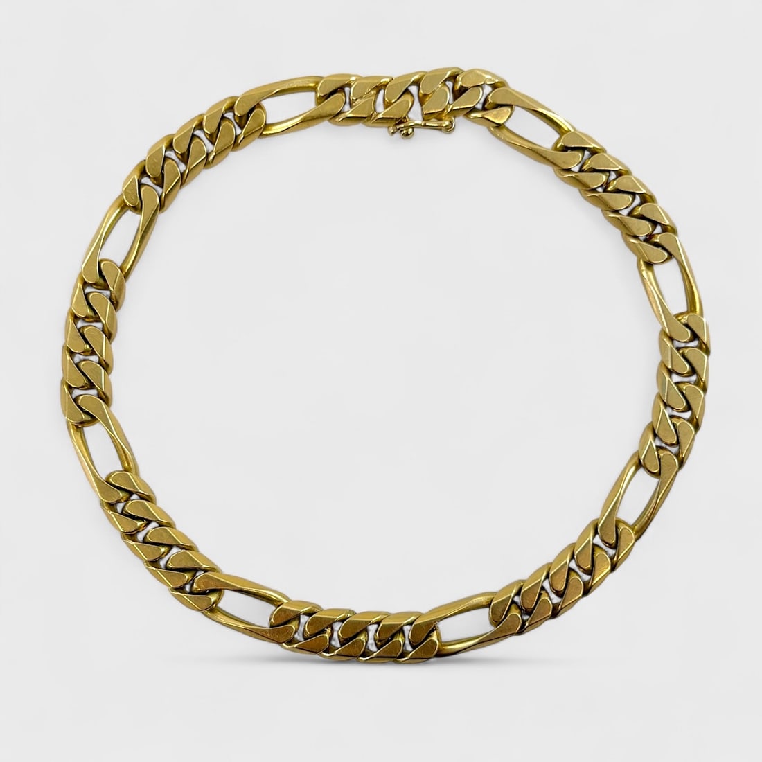 Fine 18K Yellow Gold Classic Figaro Link Bracelet (1 of 4)